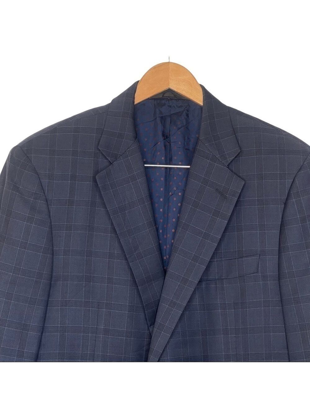 Hickey Freemen Mens Suit Jacket Blazer Size 40R 33S Sports Coat Plaid Classic - Picture 3 of 15